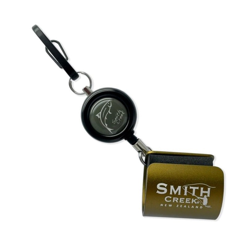 Smith Creek Rod Clip+ Green with zinger-50093