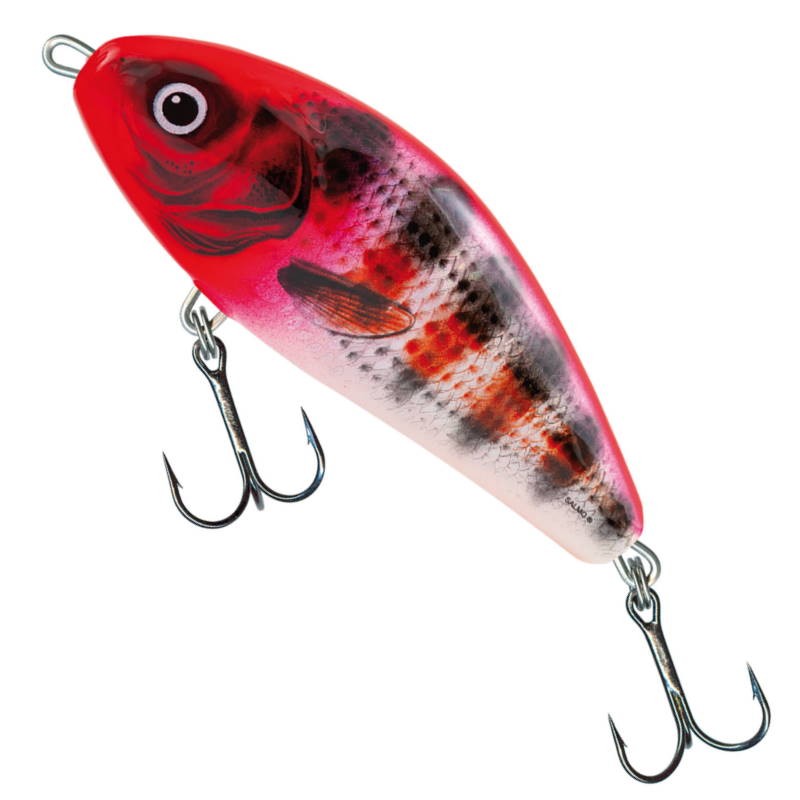Salmo Wobler Fatso S Holo Red Head Striper 10cm-30624
