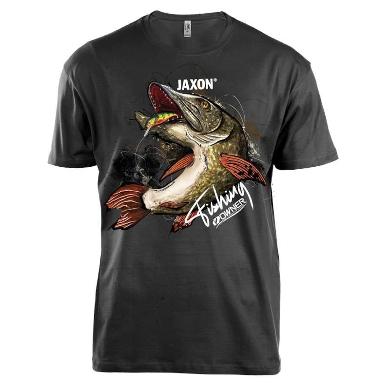Jaxon Koszulka Nature Szczupak Czarna S-64264