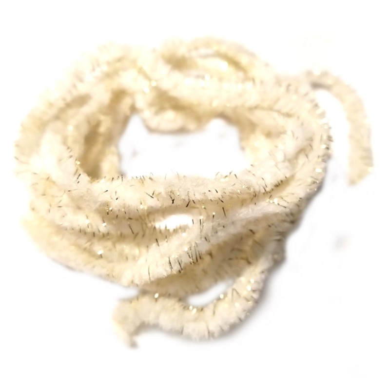 Soldarini Egg's Chenille Gold White 15mm -58129
