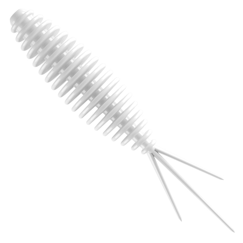 Libra Lures Turbo Worm 001 White Ser 5.6cm-48866