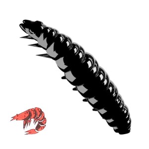 Libra Lures Larva 040 Black Kryl 3.5cm 