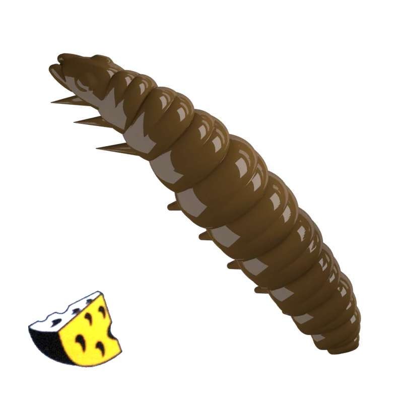 Libra Lures Larva 038 Brown Ser 3.5cm-69890