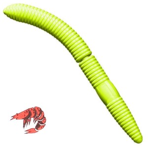 Libra Lures Fatty D'Worm 006 HotYellow Kryl 6.5cm 