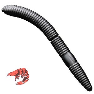 Libra Lures Fatty D'Worm 040 Black Kryl 6.5cm 