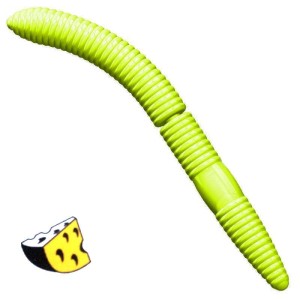 Libra Lures Fatty D'Worm 006 Hot Yellow Ser 6.5cm 