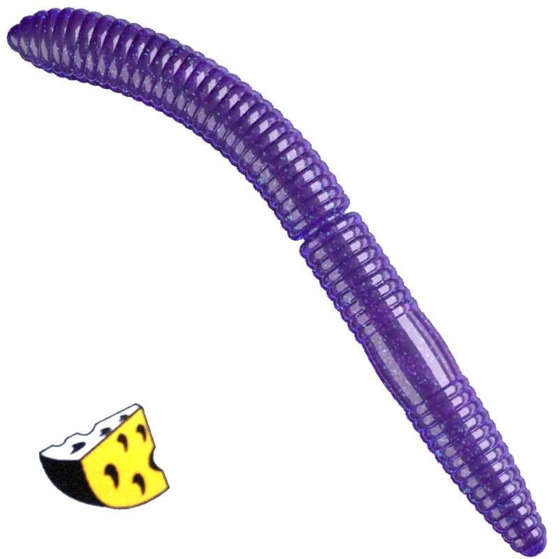 Libra Lures Fatty D'Worm 020 PurpleGlit Ser 6.5cm -70002