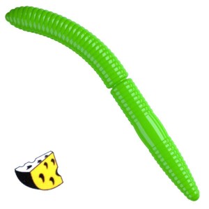 Libra Lures Fatty D'Worm 026 Hot Green Ser 6.5cm 