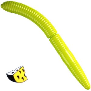 Libra Lures Fatty D'Worm 027 Apple Gree Ser 6.5cm 