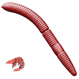 Libra Lures Fatty D'Worm 021 Red Kryl 7.5cm 