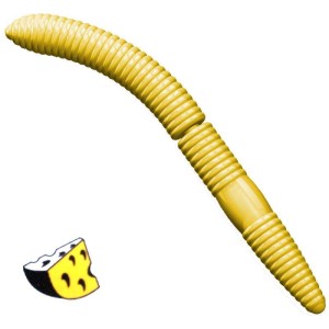 Libra Lures Fatty D'Worm 007 Yellow Ser 7.5cm 