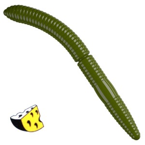 Libra Lures Fatty D'Worm 031 Olive Ser 7.5cm 