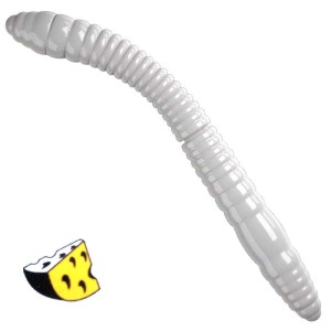 Libra Lures Fatty D'Worm Tourn. White Ser 5.5cm 