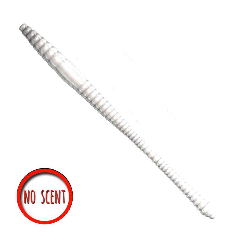 Libra Lures Dying Worm 001 White No Scent 7cm -70027