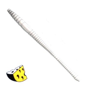 Libra Lures Dying Worm 001 White Ser 7cm 