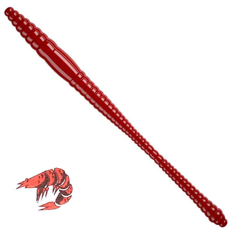 Libra Lures Dying Worm 021 Red Kryl 8cm-70052