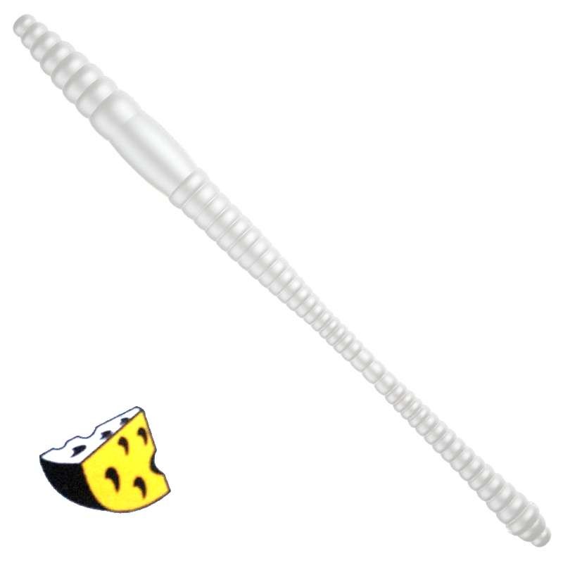 Libra Lures Dying Worm 004 Silver Pearl Ser 8cm -70033