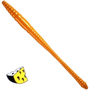 Libra Lures Dying Worm 011 Hot Orange Ser 8cm