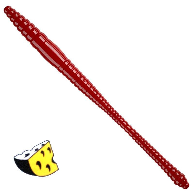 Libra Lures Dying Worm 021 Red Ser 8cm-70054