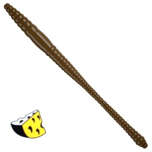 Libra Lures Dying Worm 038 Brown Ser 8cm 