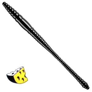 Libra Lures Dying Worm 040 Black Ser 8cm 