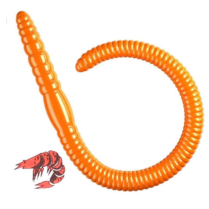 Libra Lures Flex Worm 011 Hot Orange Kryl 9.5cm -70069