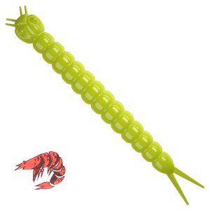 Libra Lures Slight Worm 006 Hot Yellow Kryl 3.8cm