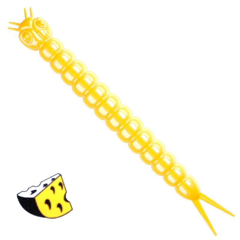 Libra Lures Slight Worm 007 Yellow Ser 3.8cm-70076