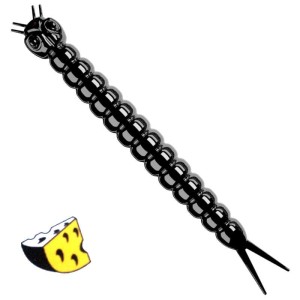 Libra Lures Slight Worm 040 Black Ser 3.8cm