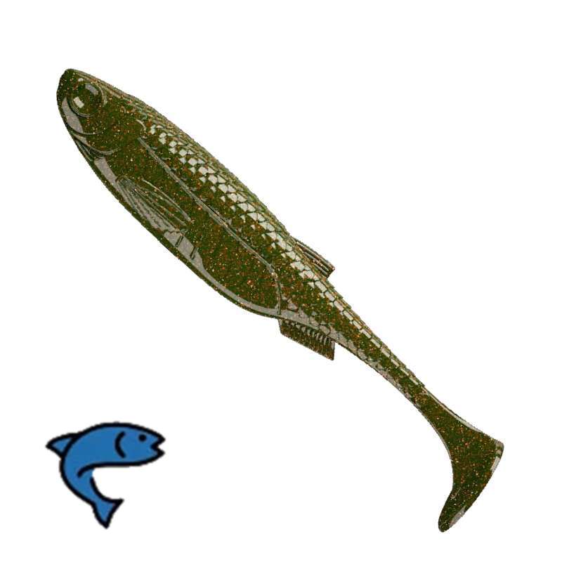 Libra Lures Kraken Shad 032 Motoroil Green 5cm -70192