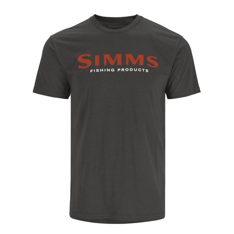 Simms Logo T-shirt Simms Orange/Charcoal XL-59024