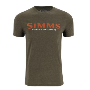 Simms Logo T-Shirt Loden Heather S