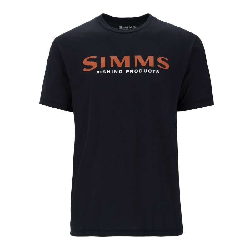 Simms Logo T-Shirt Jet Black 3XL-62256