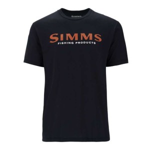 Simms Logo T-Shirt Jet Black 3XL