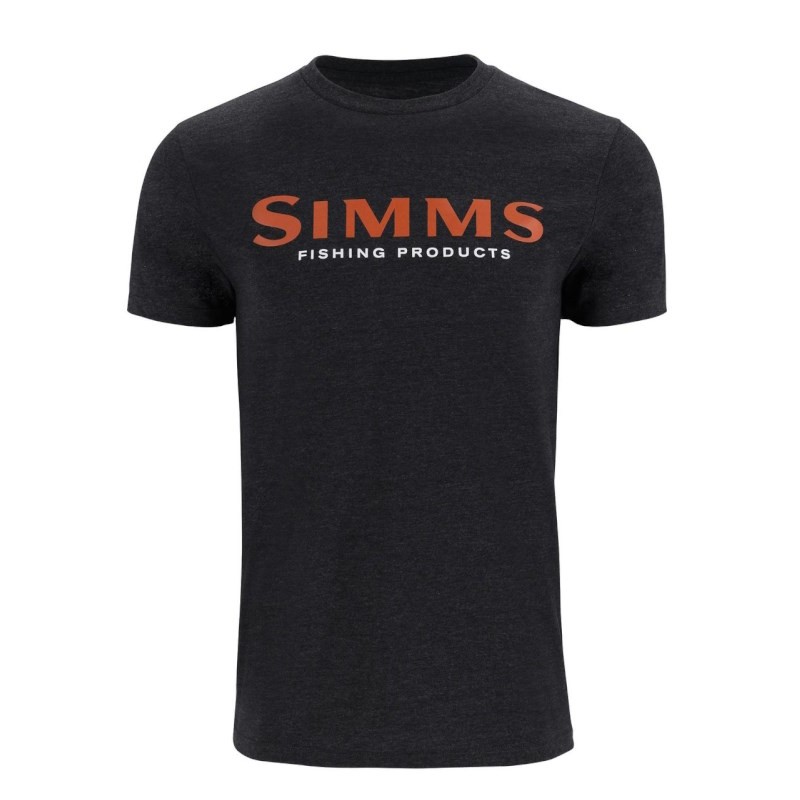 Simms Logo T-Shirt Dark Gunmetal Heather XL-58992