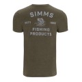 Simms Stacked Bass T-Shirt Military Heather M-63809
