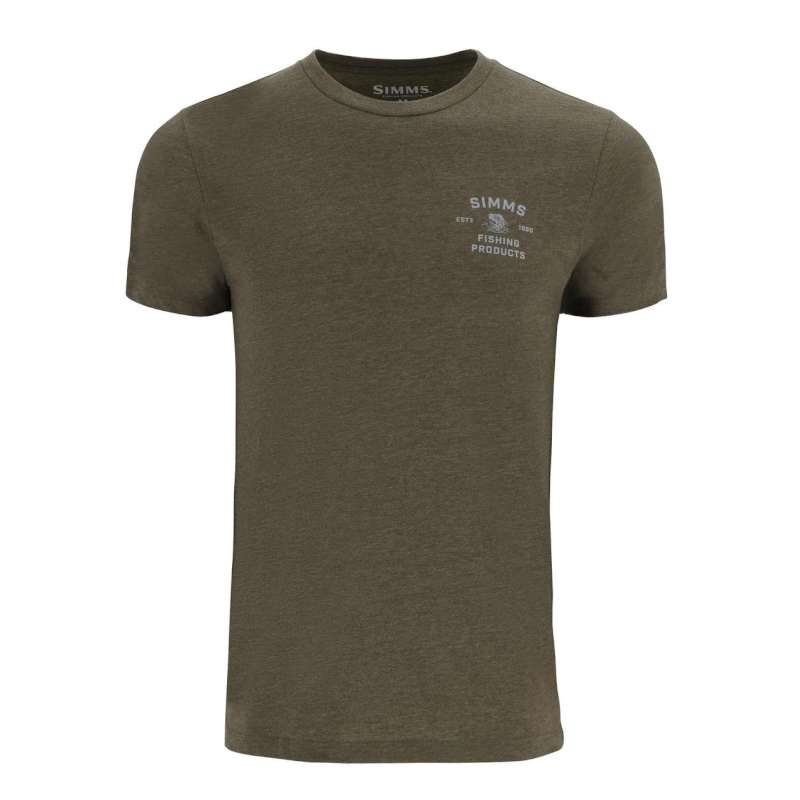 Simms Stacked Bass T-Shirt Military Heather L-63806