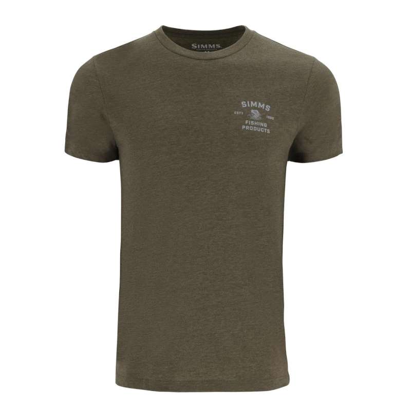 Simms Stacked Bass T-Shirt Military Heather XXL-63802