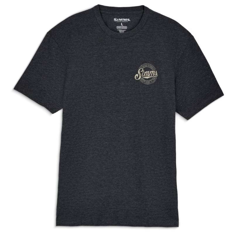 Simms Circle Lockup T-Shirt Charcoal Heather XXL-68730