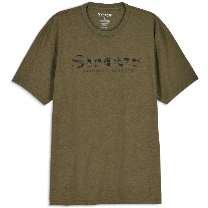 Simms Shroud Fill Logo T-Shirt Military Heather S-68753