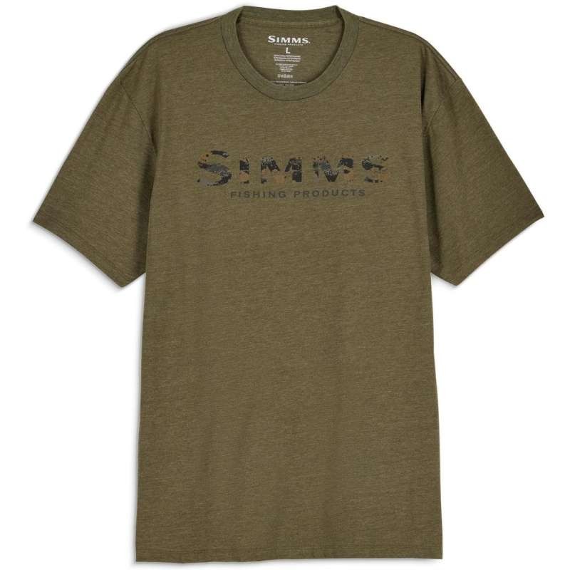 Simms Shroud Fill Logo T-Shirt Military Heather M-68755
