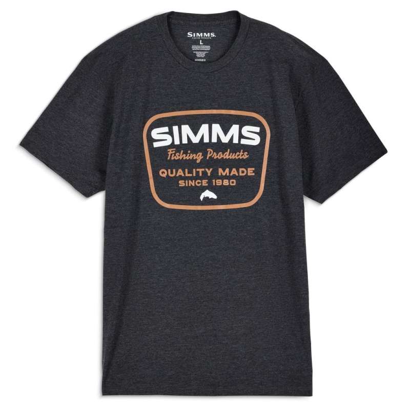 Simms Stamp Lock T-shirt Charcoal Heather 3XL-68786