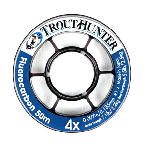 Trout Hunter Fluorocarbon Tippet 50m 4x 0.185mm