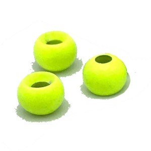 Hareline Tungsten Beads #127 Fluo Chartreuse 5.5mm