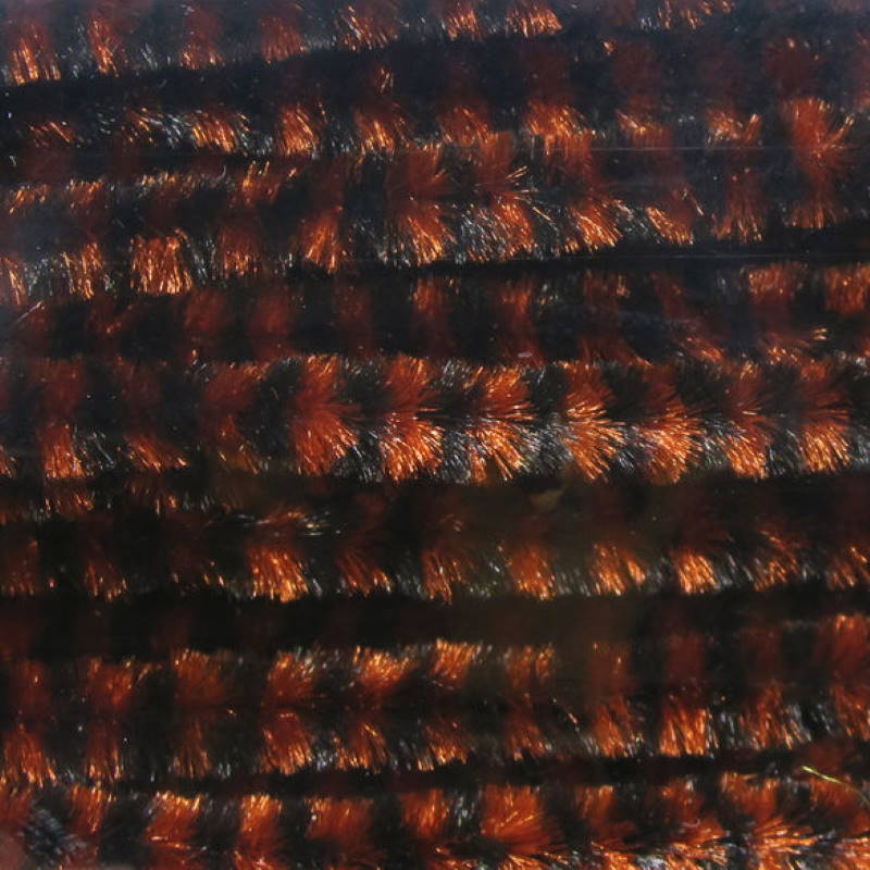 Hareline Variegated Chenille Med #11 Black/Brown-24219