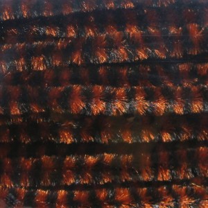 Hareline Variegated Chenille Med #11 Black/Brown