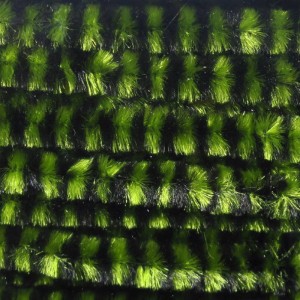 Hareline Variegated Chenille Med #13 Black/Olive