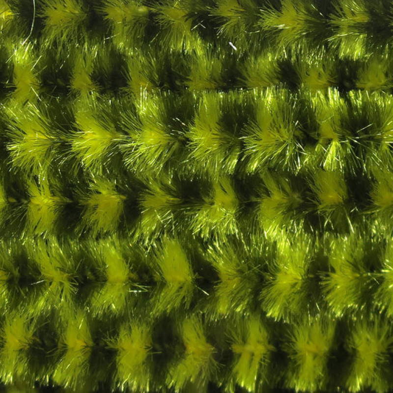 Hareline Variegated Chenille Med #97 DkOliv/Yellow-24220