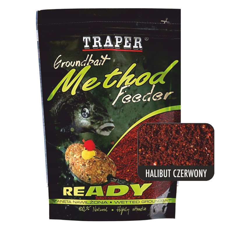Traper Zanęta Method Ready Halibut czerwony 750g-45592