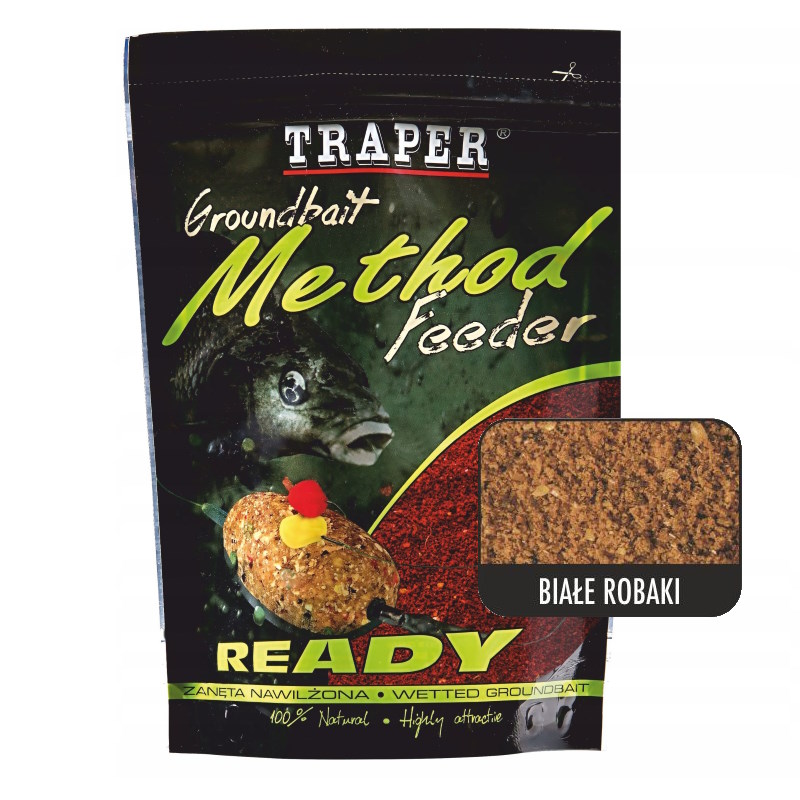 Traper Zanęta Method Ready Białe robaki 750g-45599